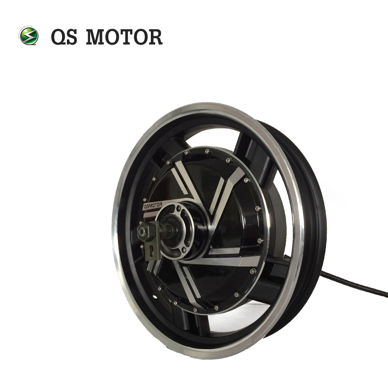 محرك كهربائي بدون فرشاة QSMOTO - مراجعة 17 Inch Motorcycle Rim Hub Motor 72V وسعره