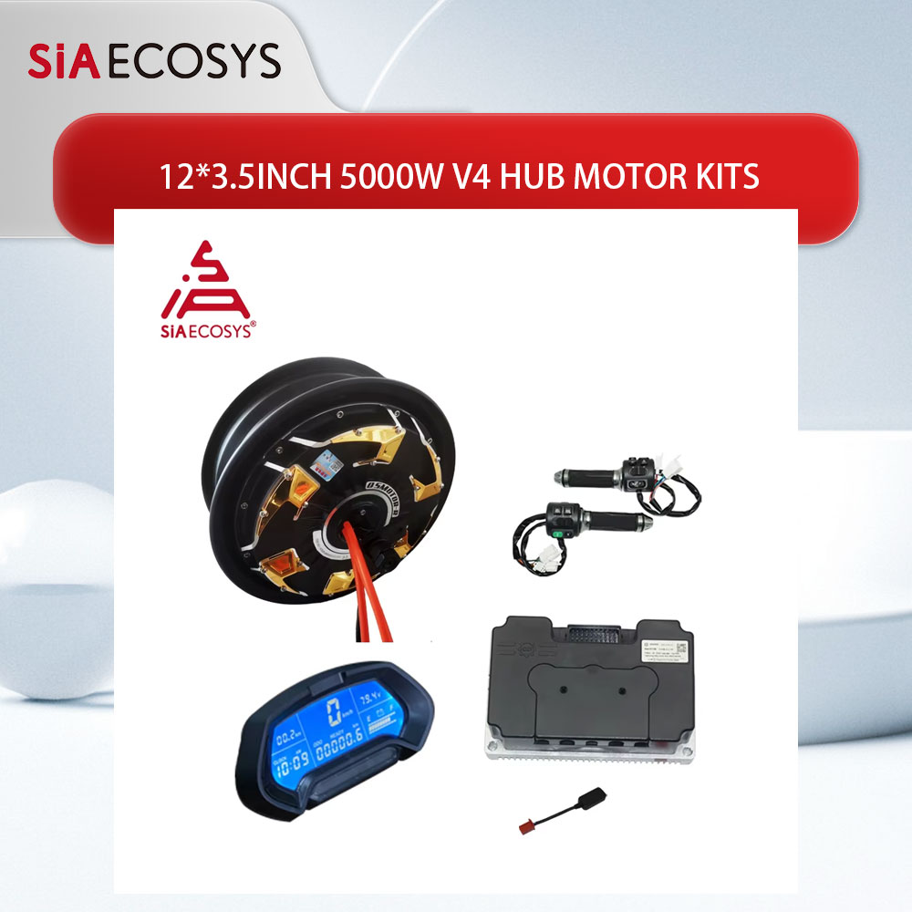QS موتور 12*3.5 بوصة 5000 واط  - مراجعة 5000W Hub Motor Kit 72V وسعره